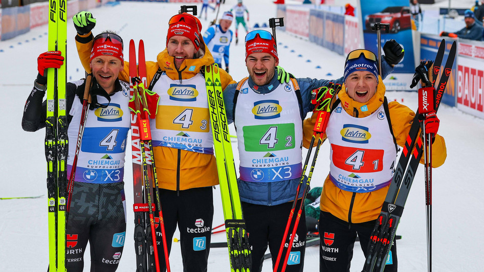 Biathleten in Ruhpolding auf Platz drei