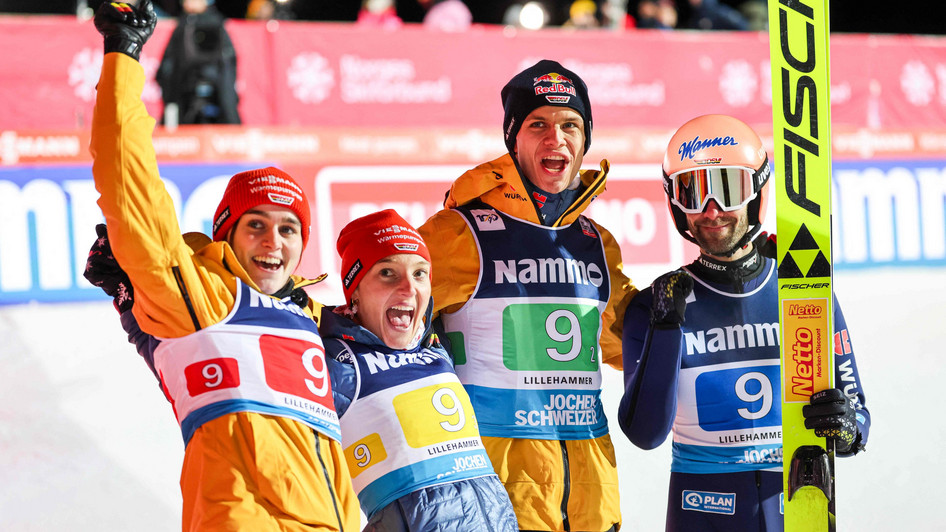 Skispringen: Mixed-Team siegt in Lillehammer